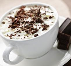 Hot chocolate with whipped cream